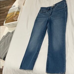 Aritzia Classic Straight Leg Blue Jeans